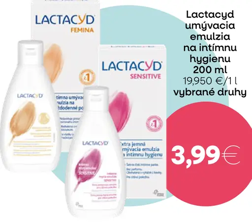 Lactacyd Sensitive extra jemná umývacia emulzia na intímnu hygienu