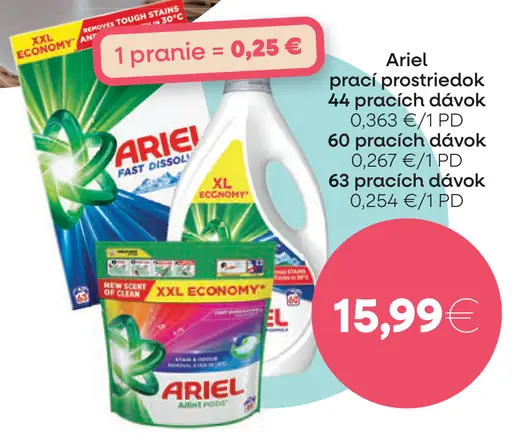 Ariel prací prostriedok