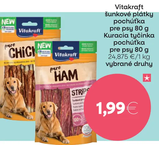 Vitakraft Ham! šunkové plátky pochúťka pre psy