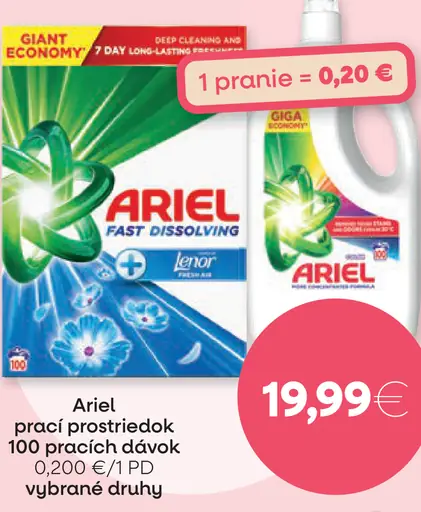 Ariel prací prostriedok