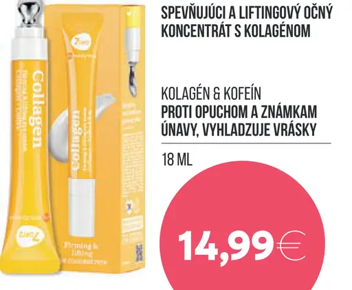 7Days Collagen spevňujúci a liftingový očný koncentrát s kolagénom