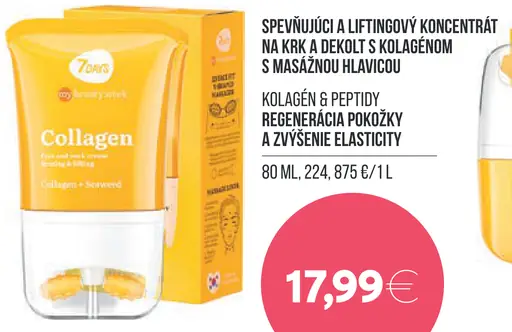 7Days Collagen V-shaping spevňujúci koncentrát na krk a dekolt s kolagénom