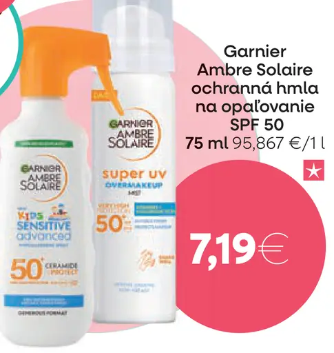 Garnier Ambre Solaire ochraná pena na opaľovanie
