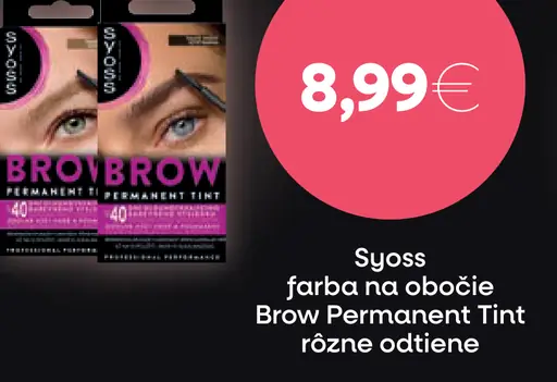 Syoss farba na obočie Brow Permanent Tint