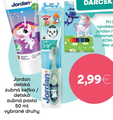 Jordan detská zubná kefka/detská zubná pasta