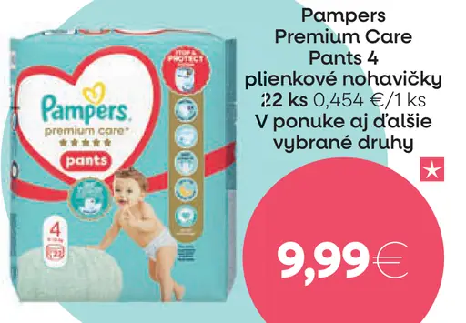 Pampers Premium Care Pants 4 plienkové nohavičky