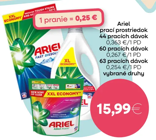 Ariel prací prostriedok