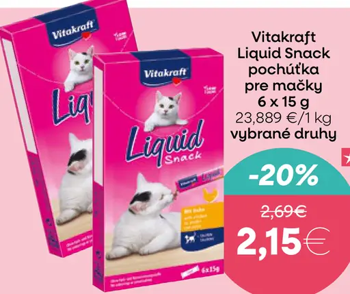 Vitakraft Liquid Snack pochúťka pre mačky