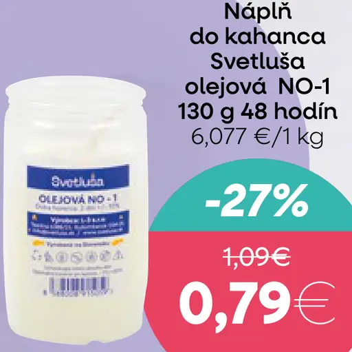 Náplň do kahanca Svetlusa olejová No-1