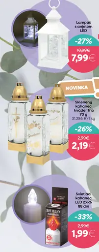 Lampáš s anjelom LED
