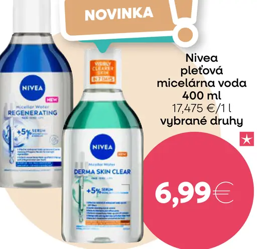 Nivea pleťová micelárna voda