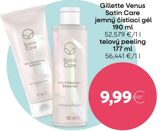 Gillette Venus Satin Care jemný čistiaci gél