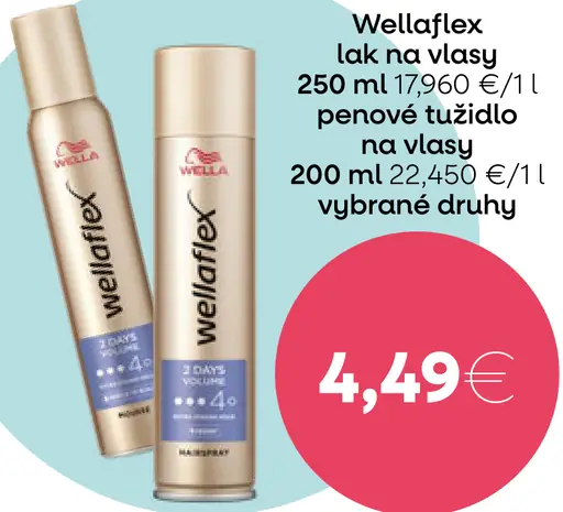 Wellaflex lak na vlasy a penové tužidlo vybrané druhy