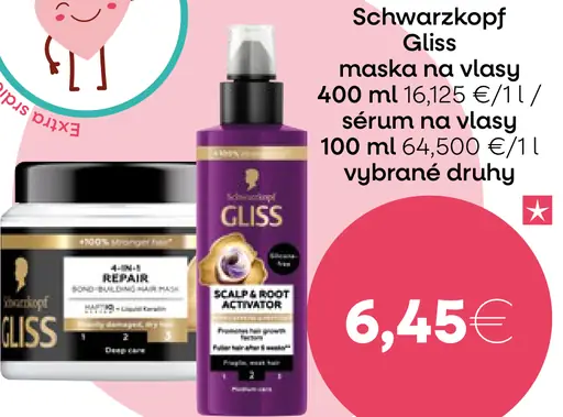 Schwarzkopf Gliss maska na vlasy vybrané druhy