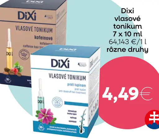 Dixi vlasové tonikum rôzne druhy
