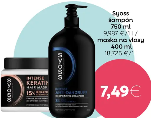 Syoss šampón a maska na vlasy vybrané druhy