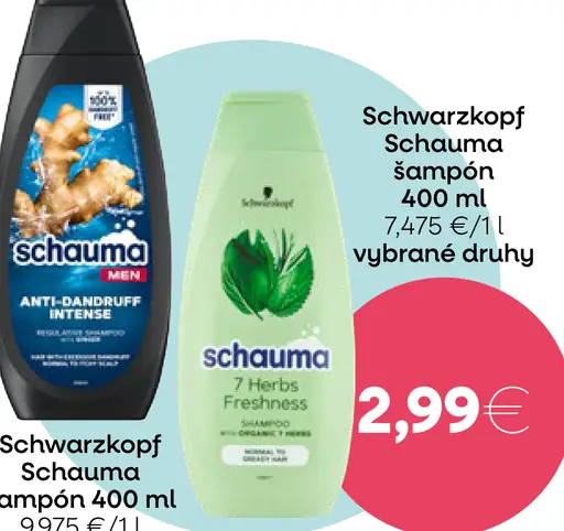 Schwarzkopf Schauma šampón vybrané druhy