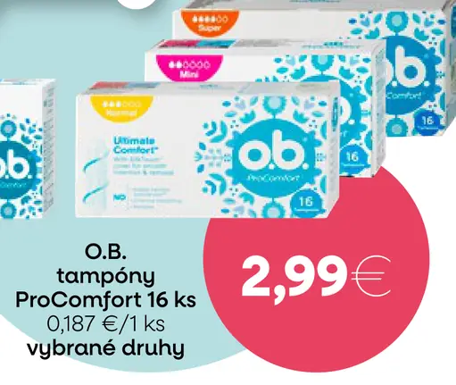 O.B. tampóny ProComfort
