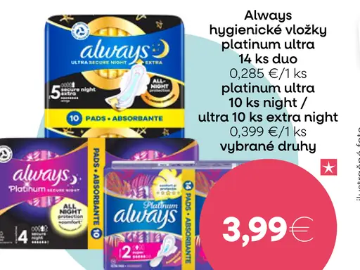 Always hygienické vložky