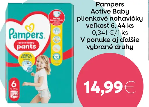 Pampers Active Baby plienkové nohavičky