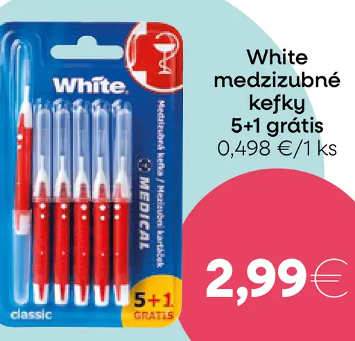 White medzizubné kefky