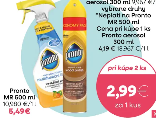 Pronto aerosol