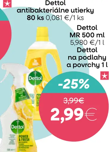 Dettol antibakteriálne obrúsky