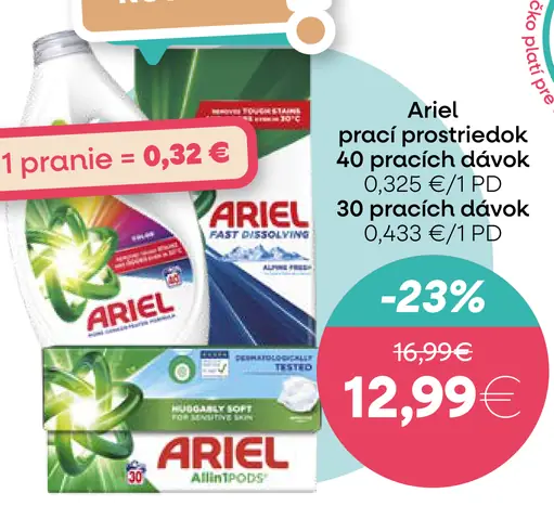 Ariel prací prostriedok