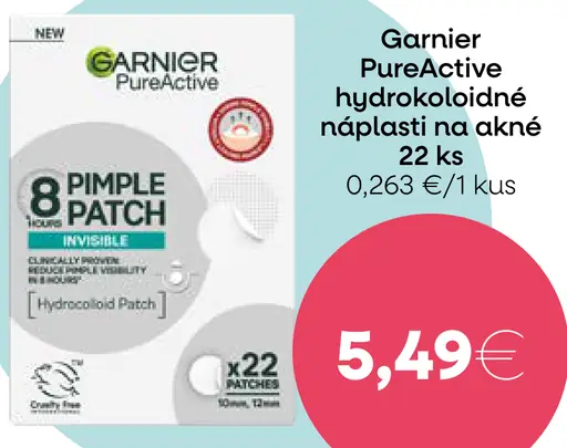 Garnier PureActive hydrokoloidné náplasti na akné