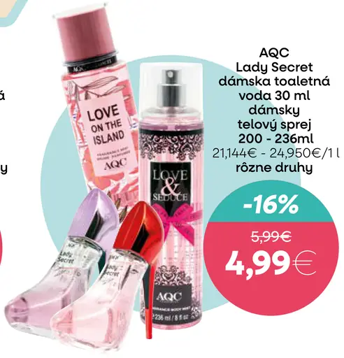 AQC Lady Secret dámska toaletná voda