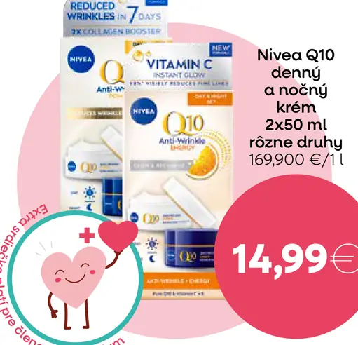 Nivea Q10 denny a nočný krém