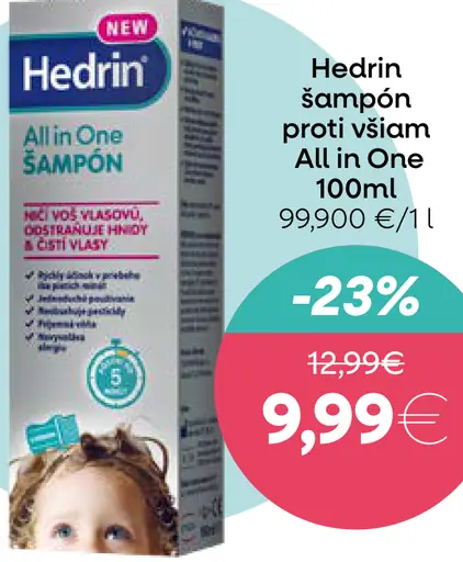 Hedrin šampón proti všiam All in One