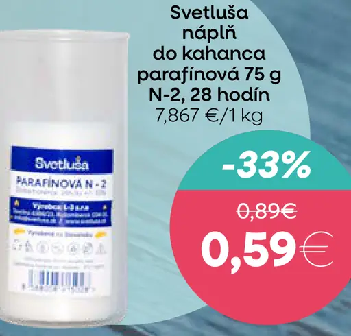 Svetluša náplň do kahanca parafínová