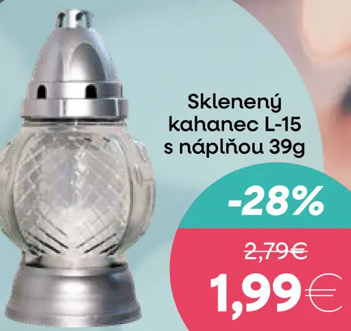 Skleněný kahanec L-15 s náplňou