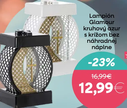 Lampión Glamour kruhový azur