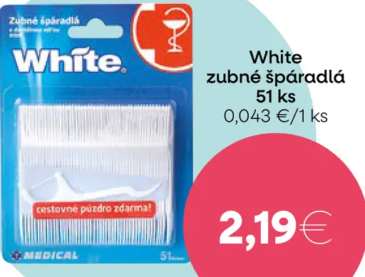 White zubné špáradlá