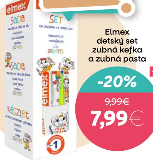 Elmex detská zubná kefka, detská zubná pasta