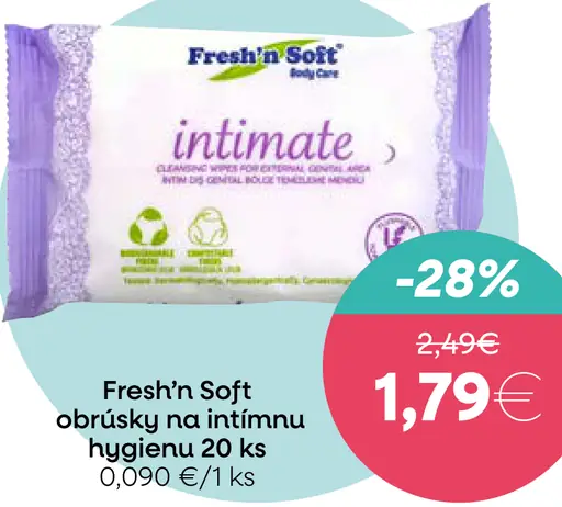 Fresh’n Soft obrúsky na intímnu hygienu
