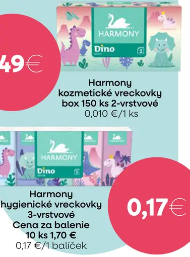 Harmony kozmetické vreckovky box 150 ks 2-vrstvové