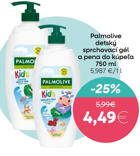 Palmolive detský sprchovací gél a pena do kúpeľa