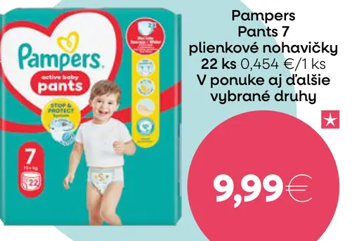 Pampers Pants plienkové nohavičky