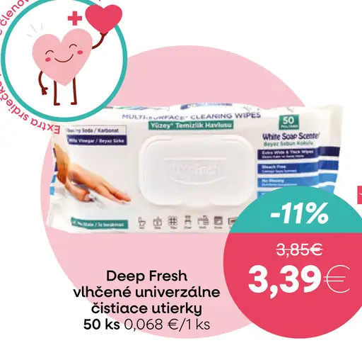 Deep Fresh vlhčené čistiace utierky