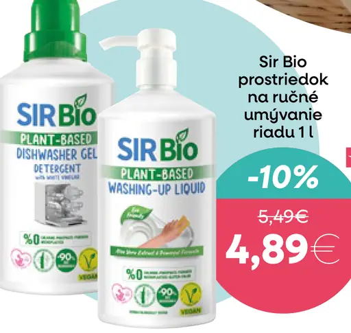 Sir Bio prostriedok na ručné umývanie riadu