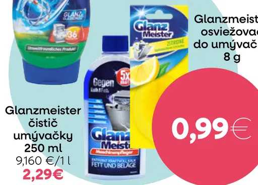 Glanzmeister čistič umývačky