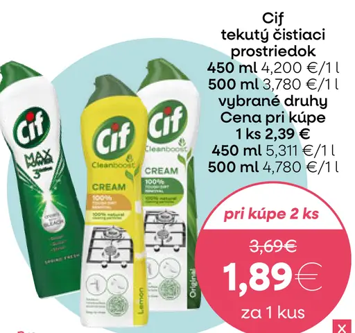 Cif tekutý čistiaci prostriedok