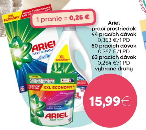 Ariel prací prostriedok
