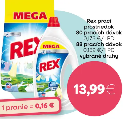 Rex prací prostriedok