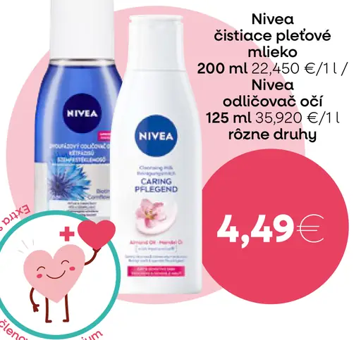 Nivea Ošetrujúce čistiace pleťové mlieko