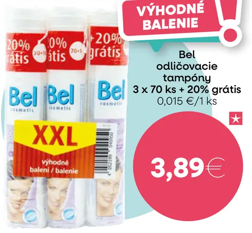 Bel odličovacie tampóny