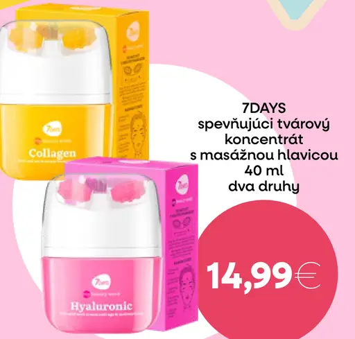 7DAYS Spevňujúci tvárový koncentrát s masážnou hlavicou